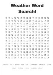 Weather Word Search and Fill in the Blank