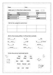 English Worksheet: Farm animals