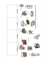 English Worksheet: Household objects