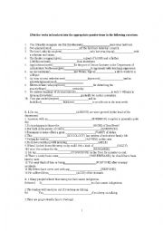 English Worksheet: Grammar review 