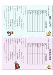 English Worksheet: COMPARATIVE