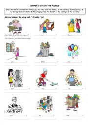 English Worksheet: Cooperation in the family