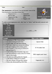 English Worksheet: Past Progressive (Past Continuous)