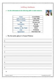 English Worksheet: Writing Sentences