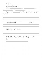 English Worksheet: Letter to Sants