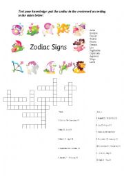 English Worksheet: Zodiacs signs