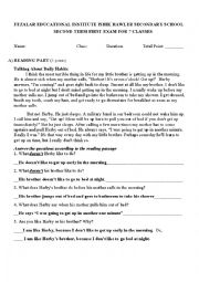 English Worksheet: present simple and past simple