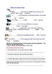 English Worksheet: present perfect - present perfect progressive