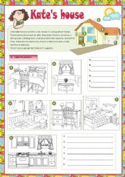 English Worksheet: Kates house