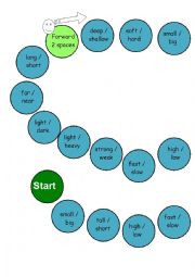 English Worksheet: Adjectives - Comparatives - Game-board