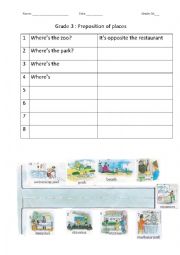 English Worksheet: Prepositions of place