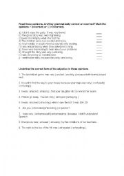 English Worksheet: Exercise