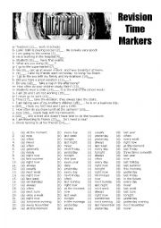 English Worksheet: Time Markers