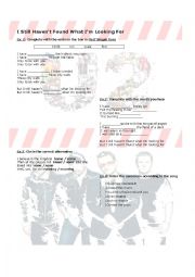English Worksheet: U2 song