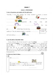 English Worksheet: birthday party