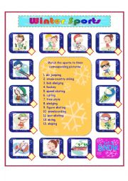 English Worksheet: Winter Sports