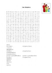 Relative Word Search and Family Tree