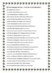 English Worksheet: 9th form language exercises