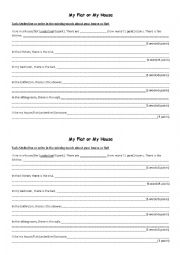 English Worksheet: Describing your house or flat