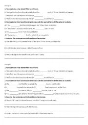 English Worksheet: Third conditional Test 