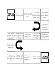 English Worksheet: Reported Speech board game