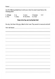 English Worksheet: Connectives