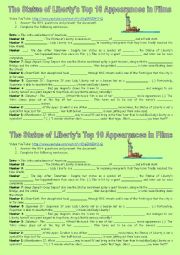 English Worksheet: The Statue of Libertys Top 10 Appearances