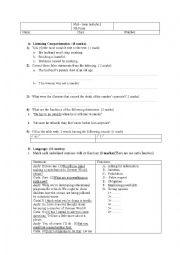 English Worksheet: 9th form test 2