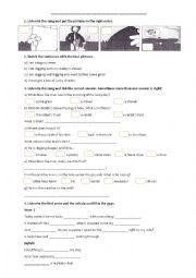 English Worksheet: Listening to a song: 