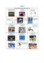 English Worksheet: SPORTS 2