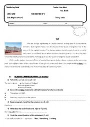 English Worksheet: full term test 1 (8th form/2012)