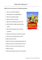 English Worksheet: Shrek the halls part 1