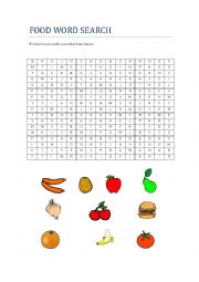FOOD WORD SEARCH