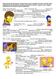 English Worksheet: the simpsons past simple