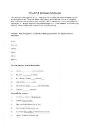 English Worksheet: Phrasal Verbs for Daily Routine for Lower Levels