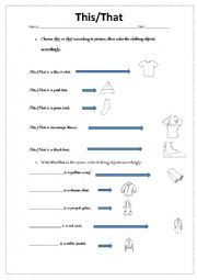 English Worksheet: This/That