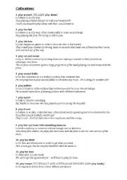 English Worksheet: collocations - 