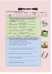 English Worksheet: Past Simple Tense