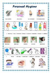 English Worksheet: Personal Hygiene