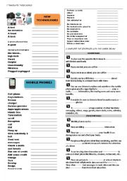 English Worksheet: TECHNOLOGY VOCABULARY