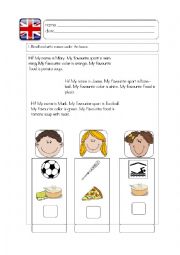 English Worksheet: Whats your favourite - 2