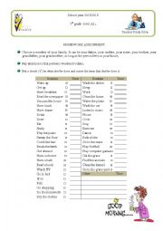 English Worksheet: Daily routine- homework assignment