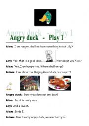 English Worksheet: Angry Duck 1 - Play