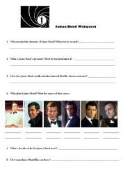 English Worksheet: James Bond webquest