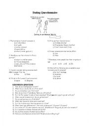 English Worksheet: Dating Questionnaire