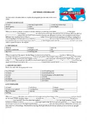 English Worksheet: Air Travel Vocabulary