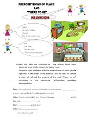 English Worksheet: Our living room