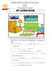 English Worksheet: My living room