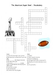 English Worksheet: Super Bowl 