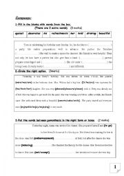 English Worksheet: Language 8th form Mid test N2